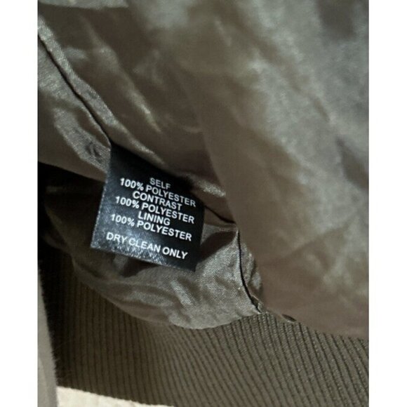 Audrey 3+1 Cable Knit Fleece Varsity Style Sweater Jacket Brown Black Size S NEW - Picture 4 of 5